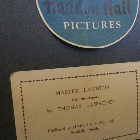 2 Vintage Framed Prints Haddon Hall England Boy With Rabbit Master Lambton - Picture 5 of 10